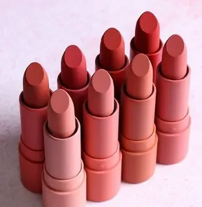 wholesale cosmetics private label nude vegan makeup long lasting velvet waterproof high pigment custom cream red matte lipstick