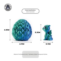 Œuf de dragon en plastique imprimé en 3D, décoration artisanale colorée, jouet créatif à assembler, ouverture et fermeture, fait main, animal de compagnie mignon, 25-36mm