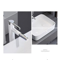 Lavabo en céramique blanche 6254A 510x400mm pour salle de bain, lavabo sur comptoir, lavabo pour hôtel et maison