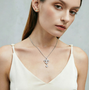 Collar de Plata de Ley 925 de Alta Calidad, Personalizado de Fábrica, con Colgante de Circonita 5A para Mujer, Joyería Elegante y Moderna para Regalo - Product Image 6