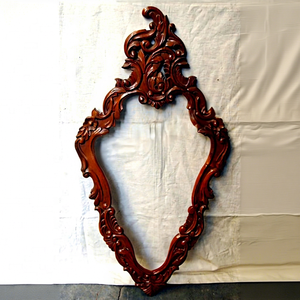 Miroir mural en bois traditionnel gravé à la main, moderne et écologique, pour la décoration de la maison - Product Image 1
