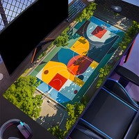 Terrain de basket coloré élégant PC tapis de souris de jeu Gamer tapis Teclado tapis ergonomique tapis ordinateur portable bureau tapis 900X400