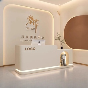 受付カスタマイズ可能な木製ファッションシンプル美容室工場直販 - Product Image 1