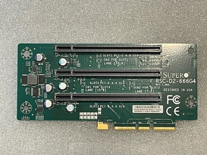 การ์ดไรเซอร์ RSC-D2-66G4ขนาด2U ด้านซ้ายสำหรับพอร์ต DCO พร้อมช่อง PCIe 4.0 x16จำนวน2ช่องแบบพาสซีฟรองรับอุณหภูมิสูงและเป็นผลิตภัณฑ์ RoHS สำหรับเซิร์ฟเวอร์ Supermicro - Product Image 1