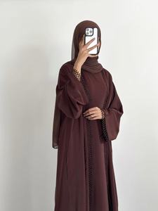 Nouvelle Collection 2026 : Ensemble <span class=keywords><strong>Deux</strong></span> Pièces Abaya Ramadan en Dentelle pour Femmes – Vêtements Islamiques de Dubaï – Vente en Gros - Product Image 3
