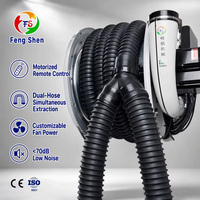 Enrouleur d'extraction électrique mural à double tuyau FS |   Tuyau en caoutchouc haute température multi-tailles 76/102/127 mm avec souffleur séparé CE