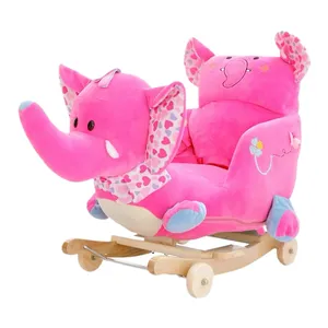 Hot Trẻ Em Gỗ Trẻ Em Động Vật Có Hình Dạng Đồ Chơi Với Sang Trọng Rocking Horse