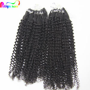 Extensiones <span class=keywords><strong>de</strong></span> Cabello Natural con Microlinks, Rizado Afro <span class=keywords><strong>para</strong></span> Mujeres, 100 Gramos, Cabello Humano Rizado Afro con Microanillos, Cabello Indio Virgen - Product Image 2