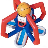 Jeu de football gonflable pour 4 joueurs, jeu interactif commercial pour les fêtes foraines