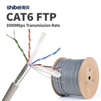 Cable Ethernet Industrial CAT6 FTP de 305m con Blindaje de Lámina Cruzada para Internet y Redes LAN en Hogares Inteligentes