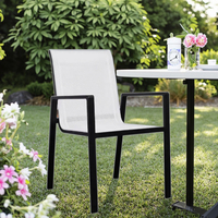 Chaises de salle à manger en aluminium de style antique, empilables, pour terrasse, fête, jardin, café, hôtel et cour extérieure