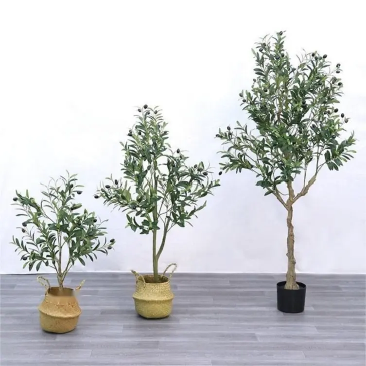 Zuhause Wohnzimmer Indoor-Boden große grüne Pflanze Mall-Dekoration künstlicher Baum künstliche Pflanze Olivenbaum