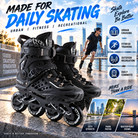 Patins à roulettes en ligne pour adultes à 4 roues, coque rigide, roues ABEC-9 en PU, patins à roulettes urbains pour hommes et femmes