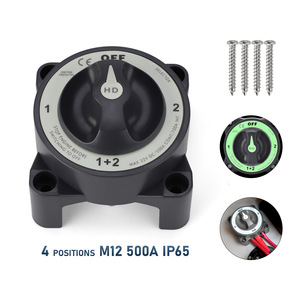 Interruptor giratorio Blue Ocean de 4 posiciones M12 500A IP65 para batería de coche, yate o caravana - Product Image 1