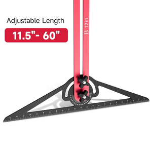 2025 nouvel outil <span class=keywords><strong>de</strong></span> jauge d'escalier en aluminium, règle pliante multifonction avec écrou <span class=keywords><strong>de</strong></span> blocage pour la mesure des escaliers et le travail du bois - Product Image 4