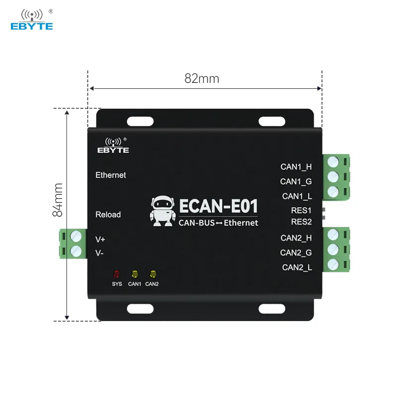 Ebyte OEM/ODM ECAN-E01 8V ~ 28VDC कर सकते हैं-बस कनवर्टर समर्थन टीसीपी यूडीपी प्रोटोकॉल modbus कर सकते हैं-बस ईथरनेट करने के लिए