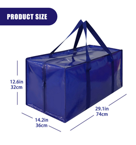 Tùy Chỉnh Kích Thước Thêm Lớn Dây Kéo Lưu Trữ <span class=keywords><strong>Tote</strong></span> Túi Nhiệm Vụ Nặng Nề PP Dệt Vải Thân Thiện Với Môi Đi Du Lịch Tổ Chức Cho Du Lịch - Product Image 1