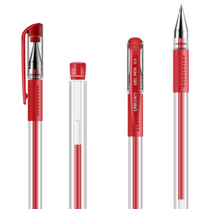 เดลี่ 6600es ปากกาเจล 0.5 มม. สีฟ้าสีดำสีแดงหมึกสำนักงานโรงเรียนปากกาเขียนพลาสติกเปลือกพิมพ์ยูวี - Product Image 3