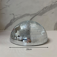 Fournitures de fête de Noël Offre Spéciale boule de verre argentée Laser boules de miroir Disco de Noël pour décoration murale miroir