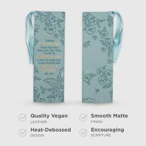 Marcapáginas <span class=keywords><strong>de</strong></span> Piel Sintética con Versículo Bíblico para Mujer, Conozco los Planes que tengo para ti - Jeremías 29:11, Versículo Inspirador - Product Image 6