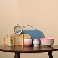Ensemble cadeau de fouet à matcha japonais personnalisé, 4 pièces, 9 pièces, bol en céramique écologique de 600 ml, kit de thé matcha traditionnel portable
