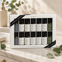 Grosir 6 pak Set hadiah minyak esensial penyebar pijat terapi organik alami 100% Set hadiah minyak esensial aromaterapi