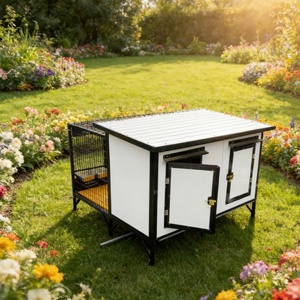 Villa de luxe pliable et étanche pour petits animaux, avec toit <span class=keywords><strong>en</strong></span> fer, design rotatif, facile à nettoyer, fermeture push-up, style moderne, <span class=keywords><strong>en</strong></span> bois - Product Image 5