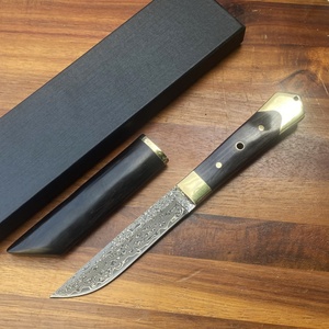 มีดต่อสู้คุณภาพสูง ลายเกล็ดมังกร แบบยุทธวิธี ปรับแต่งได้ตามต้องการ OEM DIY ใบมีดสแตนเลสเกรดสำหรับใช้งานกลางแจ้ง พร้อมปลอกไม้ - Product Image 5