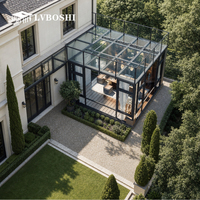 Véranda en verre rétractable moderne et personnalisable à fort potentiel de rentabilité, en aluminium, pour jardin extérieur, maison, terrasse, clôture, idéale pour hôtels et parcs
