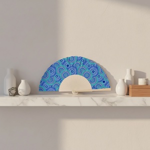 Nuevo Abanico de Mano Plegable Portátil de Estilo Español, de Tela de Algodón con Logotipo Personalizado Impreso y Madera, para Regalo - Product Image 5