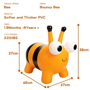 Hoppers pour enfants en caoutchouc souple et coloré, modèles <span class=keywords><strong>Abeille</strong></span> et <span class=keywords><strong>Animal</strong></span>, pour l'exercice et l'équilibre, OEM ODM - Product Image 2