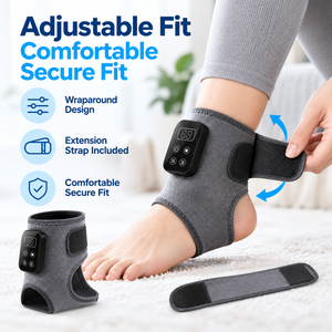 Masseur chauffant pour les pieds et les chevilles, enveloppement vibrant pour soulager la douleur, appareil de massage électrique portable pour usage domestique - Product Image 3