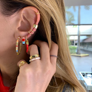 Nouveau piment charme goutte boucle d'oreille or métal mode belle fille femmes oreille piment bijoux rouge cerceau boucle d'oreille - Product Image 2