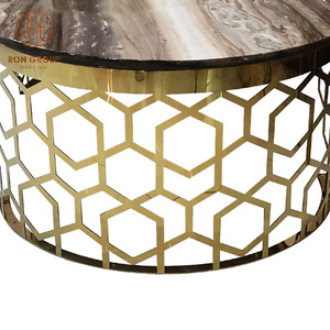 Tavolino da tè <span class=keywords><strong>in</strong></span> stile moderno tavolino da salotto <span class=keywords><strong>in</strong></span> <span class=keywords><strong>marmo</strong></span> con <span class=keywords><strong>piedi</strong></span> <span class=keywords><strong>in</strong></span> ferro dorato tavolino di lusso - Product Image 5