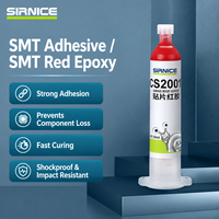 Pegamento Rojo Termoconductor SMT de Una Parte, Epoxi de Curado por Calor, Bajo en Halógenos/RoHS, para PCB BGA, Soldadura por Ola, Fijación SMD CS2001