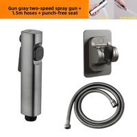 Ensemble de pistolet de pulvérisation pour toilettes, robinet de bidet, pomme de douche à main à pression accrue, ABS, utilisation hôtelière, design moderne, installation facile