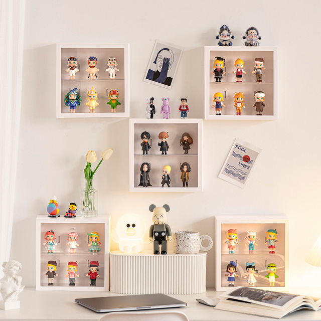 Customized Wall Mounted Miniature Acrylic Display Storage Case Clear Display Cabinet BOX for Mini Funko Pop Figures