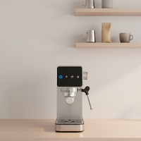 Machine à café expresso intelligente à commande tactile pour la maison, 1350 W, semi-automatique, pour la maison et le bureau, machine à café italienne