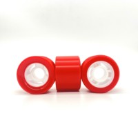 Meilleure qualité 63mm 90% rebond logo personnalisé impression 88A 90A 92A 95A 98A dureté dure bonne équitation PU Quad roues de patin à roulettes