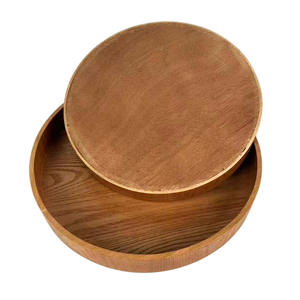 Plateaux en bois de chêne frêne naturel Plateau à vaisselle <span class=keywords><strong>d</strong></span>écoratif en bois massif minimaliste Bureau de salon Durable Facile à nettoyer Aliments Fruits - Product Image 5