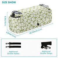 Vente en gros de sac de voyage en nylon imprimé Hibiscus design personnalisé pour maman sac de rangement suspendu pour poussette organisateur de couches pour bébé pour maman