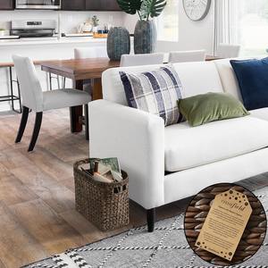 Cesta de Almacenamiento de Mimbre Tejido con Asas, Color Espresso Marrón Oscuro, Estilo Contemporáneo, Hecha a Mano, para Cocina y Baño - Product Image 3