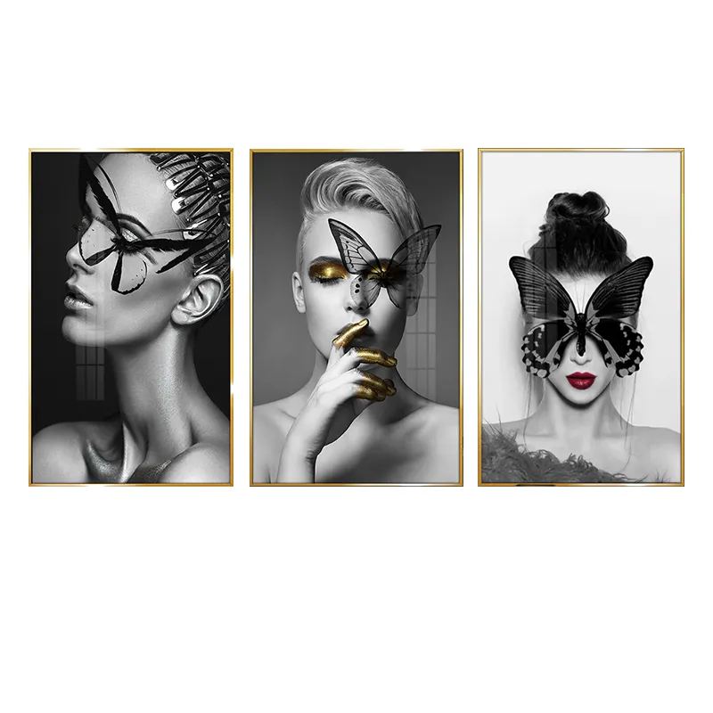 Abstract Canvas Black Wall Decorative Painting Set