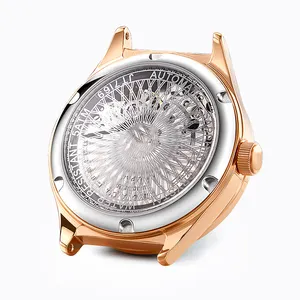 Reloj mecánico de ocio para mujer con movimiento Miyota de diamante con calendario de banda sólida de acero inoxidable personalizado