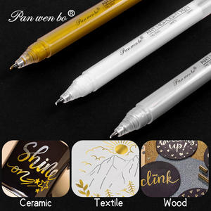 12er Pack 1mm Fine Point Gold Metallic Stifte für Schwarz papier zeichnung, Bullet Journal ing, Karten herstellung, Art Highlight Artists Drawing - Product Image 2