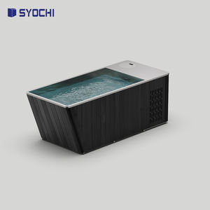 حوض غطس بارد فاخر من سيوتشي لشخصين، مصنوع من الفولاذ المقاوم للصدأ والخشب، مع تحكم واي فاي ومبرد مياه للحمام الثلجي بقوة 1 حصان - Product Image 2