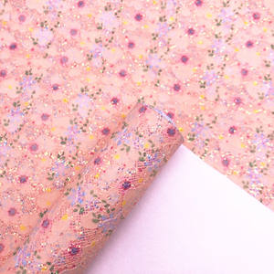 <span class=keywords><strong>Cuerina</strong></span> bordado Floral encaje malla grueso brillo cuero versátil para lazos sofá prendas textiles para el hogar vestidos tejidos - Product Image 3