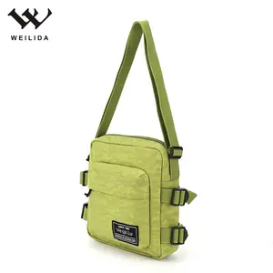 Bolso cruzado cuadrado de lona para hombre, bolsa de hombro masculina de tecnología avanzada, 16A