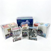 Boîte de présentation en acrylique transparent avec couvercle magnétique, protection anti-UV pour Pokémon TCG, boîte de rangement et de présentation