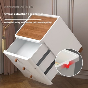 ShenYu 50 Inch <strong>Storage</strong> Cabinet <strong>Narrow</strong> Slim Rolling Plastic <strong>Drawers</strong> Friendly for Living Room and Bedroom - Product Image 5